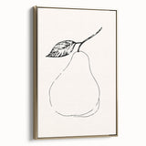 Minimalist Wall Art - Elegant Pear Line Drawing for Modern Home Decor