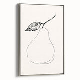 Minimalist Wall Art - Elegant Pear Line Drawing for Modern Home Decor