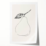 Minimalist Wall Art - Elegant Pear Line Drawing for Modern Home Decor