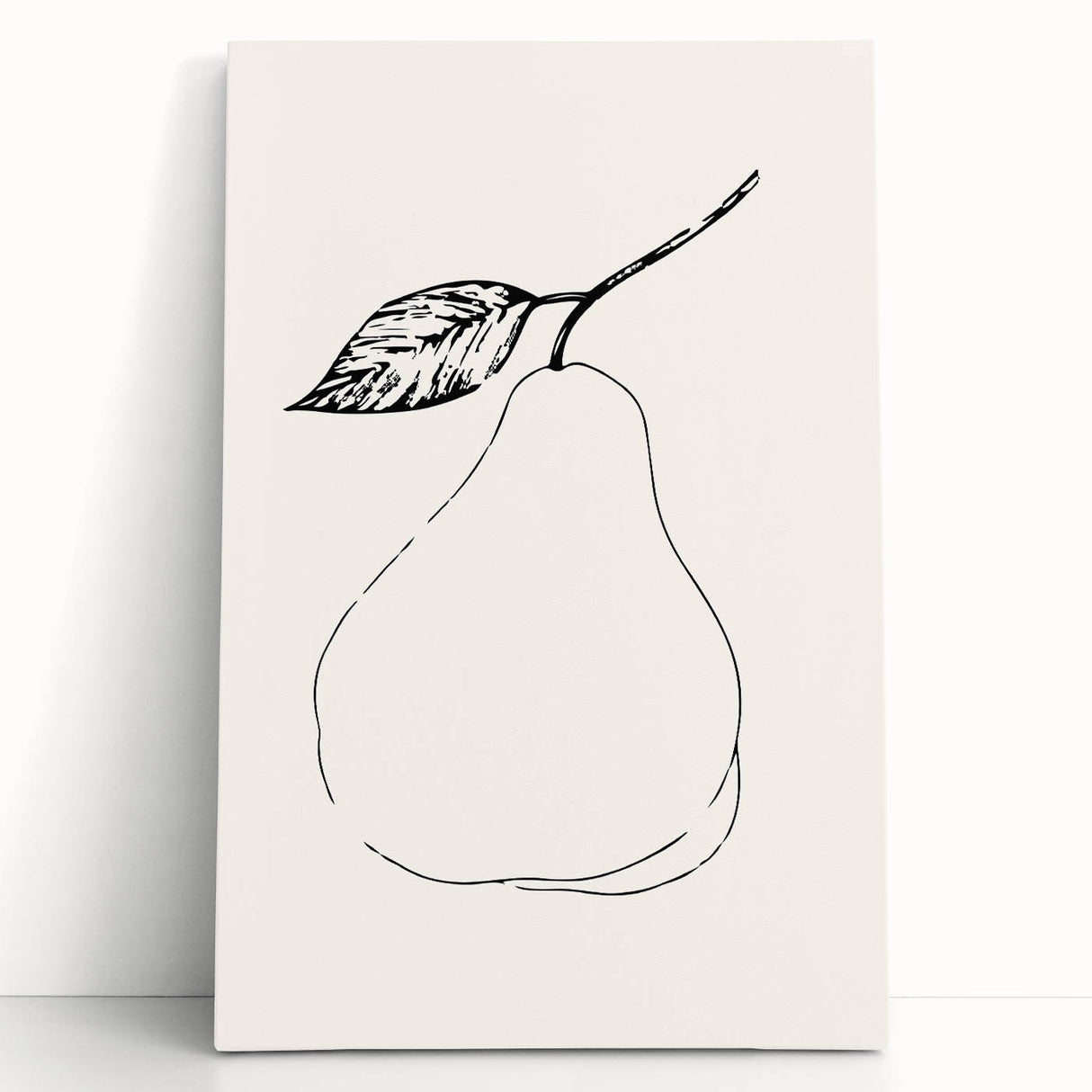 Minimalist Wall Art - Elegant Pear Line Drawing for Modern Home Decor