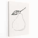 Minimalist Wall Art - Elegant Pear Line Drawing for Modern Home Decor