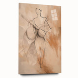 Minimalist Wall Art - Botanical and Figure Line Drawing for Modern Decor