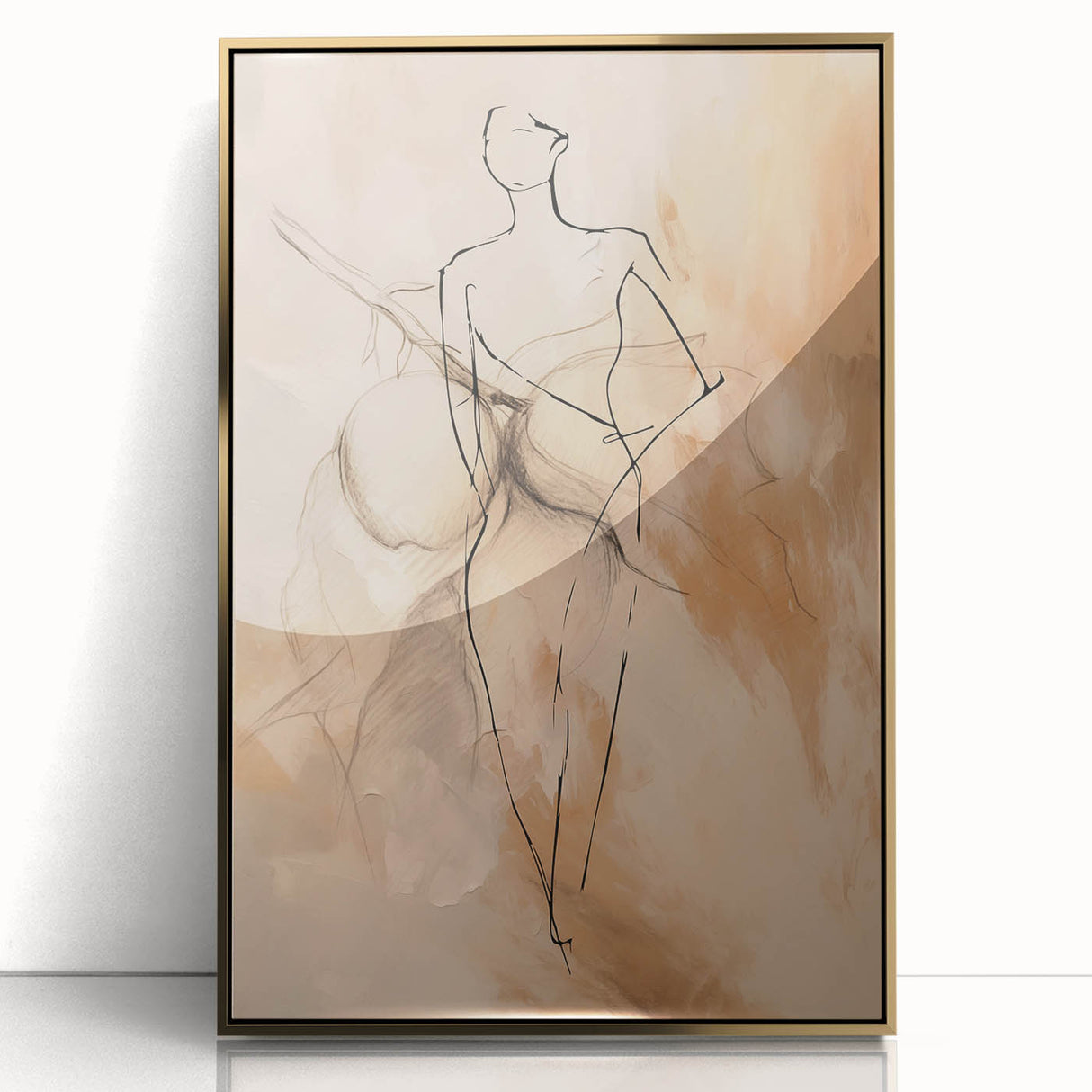 Minimalist Wall Art - Botanical and Figure Line Drawing for Modern Decor