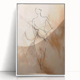 Minimalist Wall Art - Botanical and Figure Line Drawing for Modern Decor