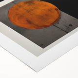 Abstract Geometric Wall Art – Modern Black, Gold, and Orange Design