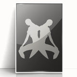 Minimalist Silhouette Art – Abstract Modern Figure Wall Decor in Black