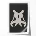 Minimalist Silhouette Art – Abstract Modern Figure Wall Decor in Black