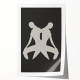 Minimalist Silhouette Art – Abstract Modern Figure Wall Decor in Black