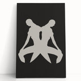 Minimalist Silhouette Art – Abstract Modern Figure Wall Decor in Black