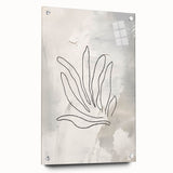 Minimalist Botanical Line Art – Abstract Plant Drawing for Modern Decor