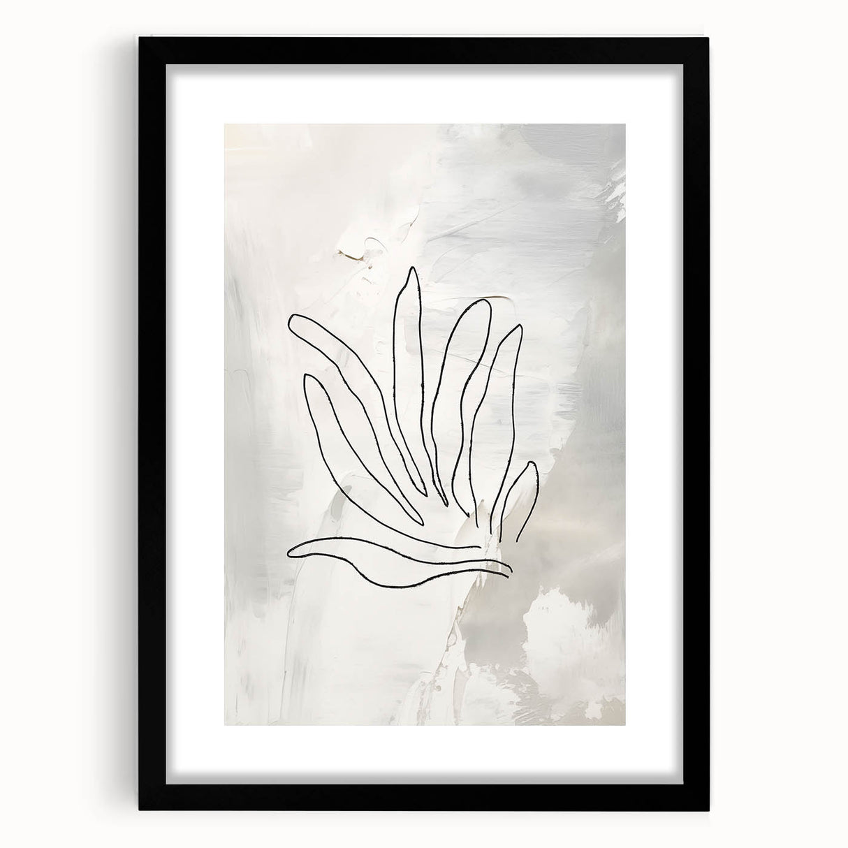 Minimalist Botanical Line Art – Abstract Plant Drawing for Modern Decor