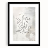 Minimalist Botanical Line Art – Abstract Plant Drawing for Modern Decor