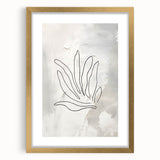 Minimalist Botanical Line Art – Abstract Plant Drawing for Modern Decor