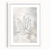 Minimalist Botanical Line Art – Abstract Plant Drawing for Modern Decor