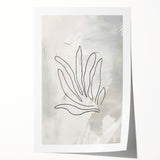 Minimalist Botanical Line Art – Abstract Plant Drawing for Modern Decor