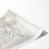 Minimalist Botanical Line Art – Abstract Plant Drawing for Modern Decor