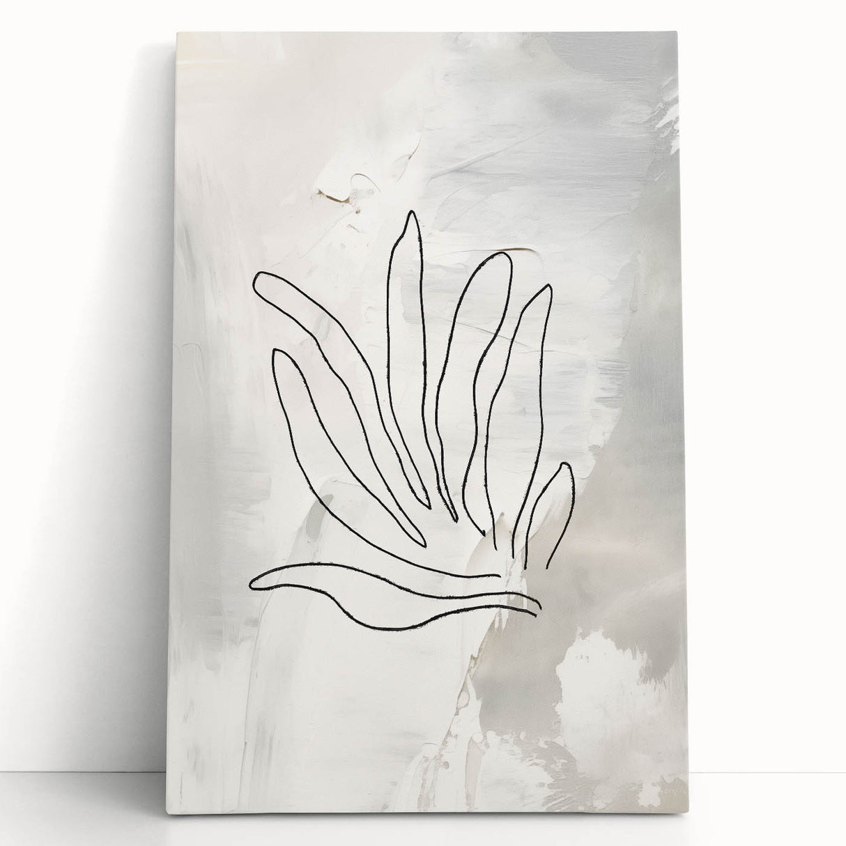 Minimalist Botanical Line Art – Abstract Plant Drawing for Modern Decor
