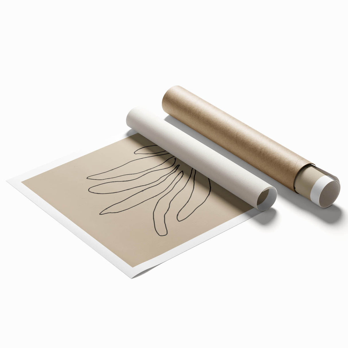 Minimalist Botanical Study – Modern Abstract Line Art for Wall Decor
