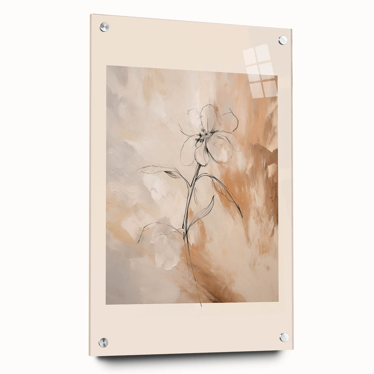 Minimalist Floral Art – Elegant Abstract Flower Wall Decor for Modern Homes