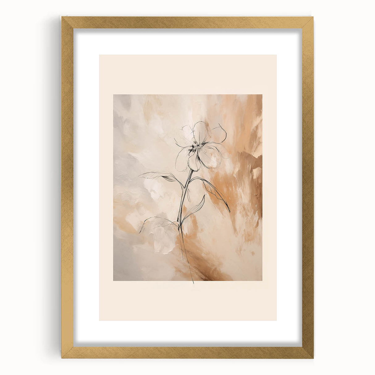 Minimalist Floral Art – Elegant Abstract Flower Wall Decor for Modern Homes