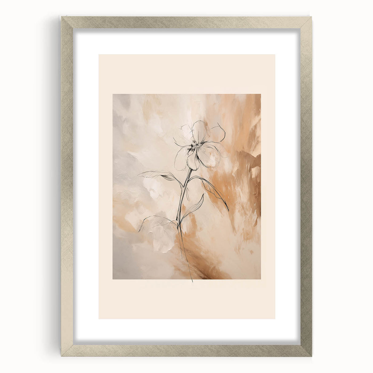 Minimalist Floral Art – Elegant Abstract Flower Wall Decor for Modern Homes