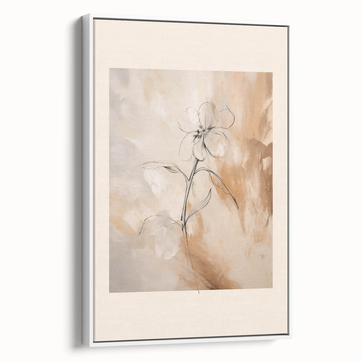 Minimalist Floral Art – Elegant Abstract Flower Wall Decor for Modern Homes