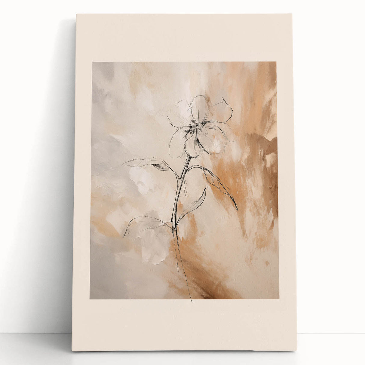 Minimalist Floral Art – Elegant Abstract Flower Wall Decor for Modern Homes