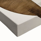 Abstract Geometric Wall Art – Modern Black, Gold, and Burnt Orange Design