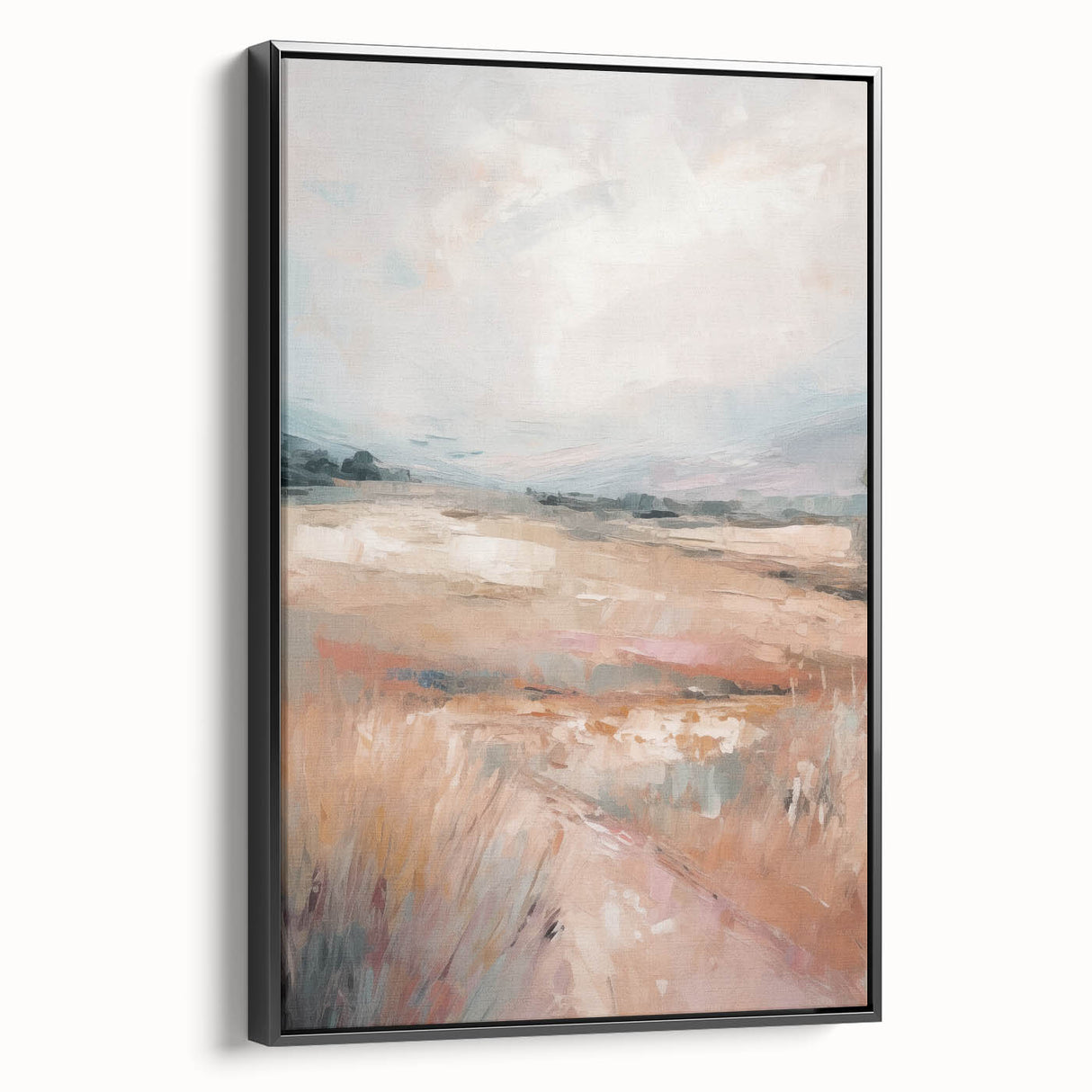 Serene Minimalist Landscape Art – Abstract Nature Scene for Modern Decor