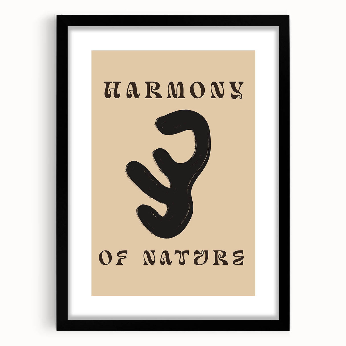 Harmony of Nature Minimalist Art – Modern Abstract Organic Line Design