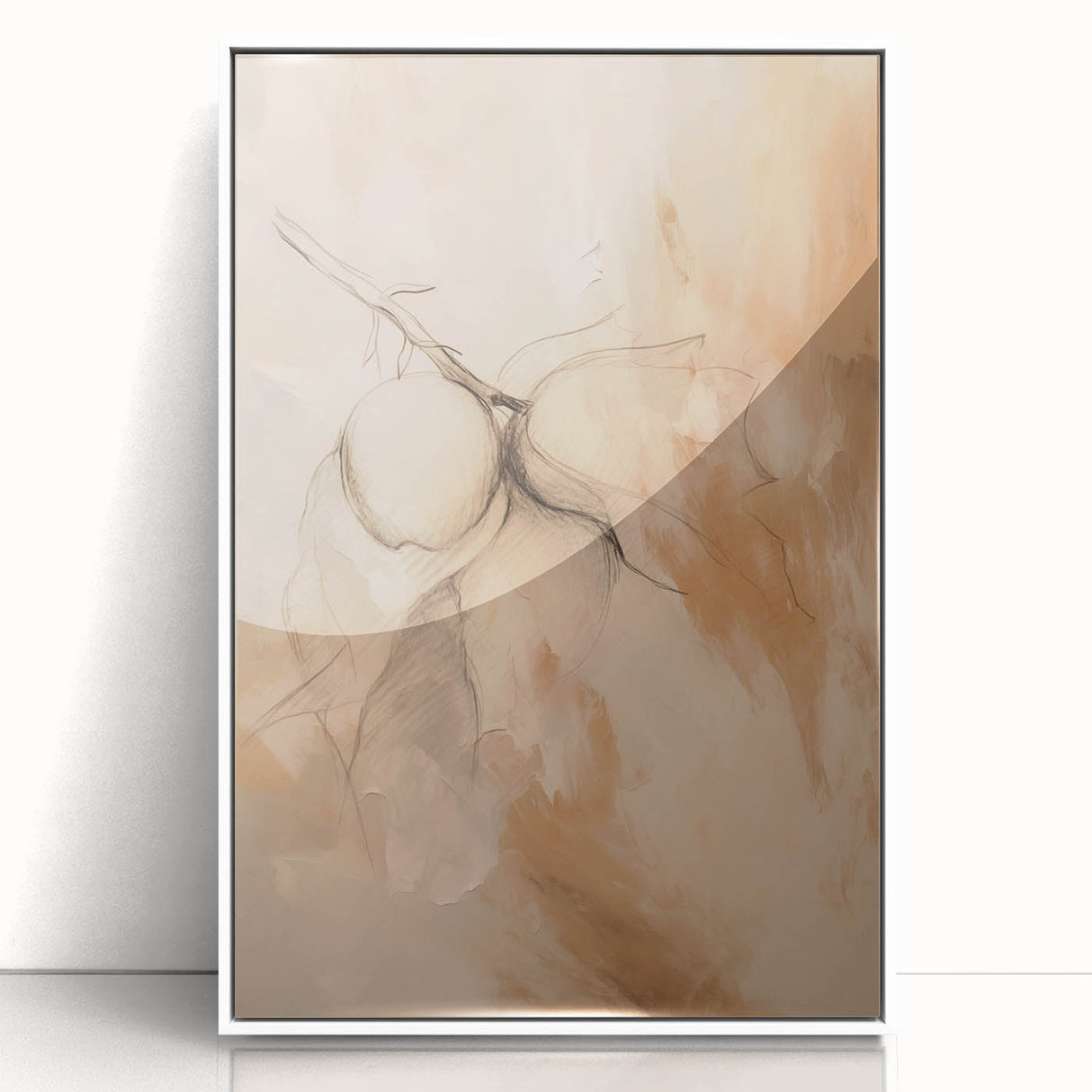 Minimalist Botanical Art – Abstract Fruit Line Drawing for Modern Decor
