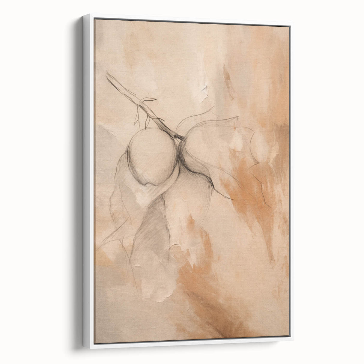 Minimalist Botanical Art – Abstract Fruit Line Drawing for Modern Decor