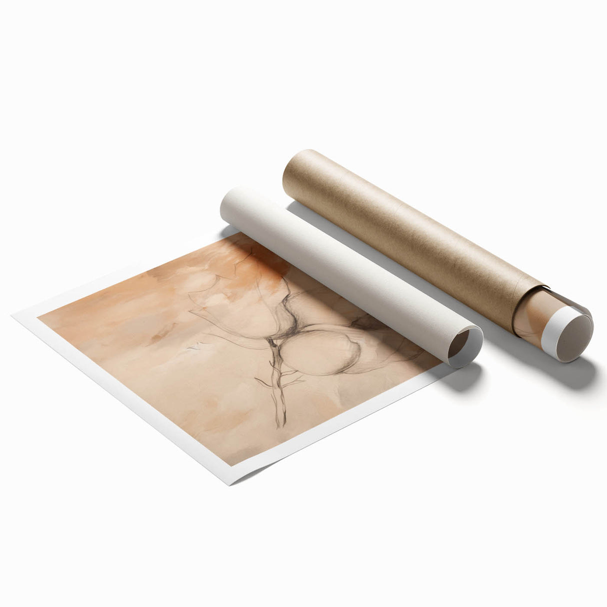 Minimalist Botanical Art – Abstract Fruit Line Drawing for Modern Decor