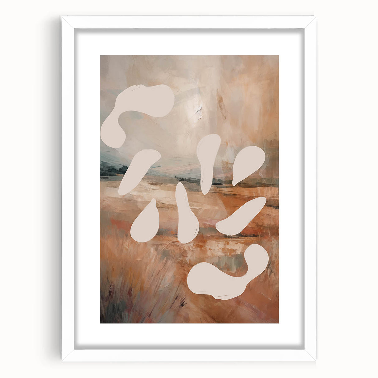 Abstract Minimalist Landscape – Modern Organic Forms and Nature-Inspired Art