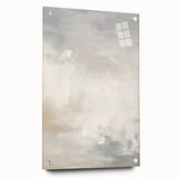 Minimalist Abstract Wall Art – Soft White and Beige Brushstrokes Design