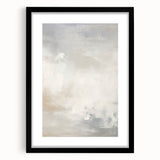 Minimalist Abstract Wall Art – Soft White and Beige Brushstrokes Design