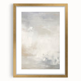 Minimalist Abstract Wall Art – Soft White and Beige Brushstrokes Design
