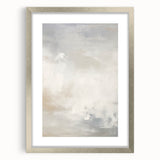 Minimalist Abstract Wall Art – Soft White and Beige Brushstrokes Design