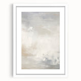 Minimalist Abstract Wall Art – Soft White and Beige Brushstrokes Design