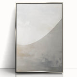 Minimalist Abstract Wall Art – Soft White and Beige Brushstrokes Design