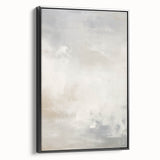 Minimalist Abstract Wall Art – Soft White and Beige Brushstrokes Design