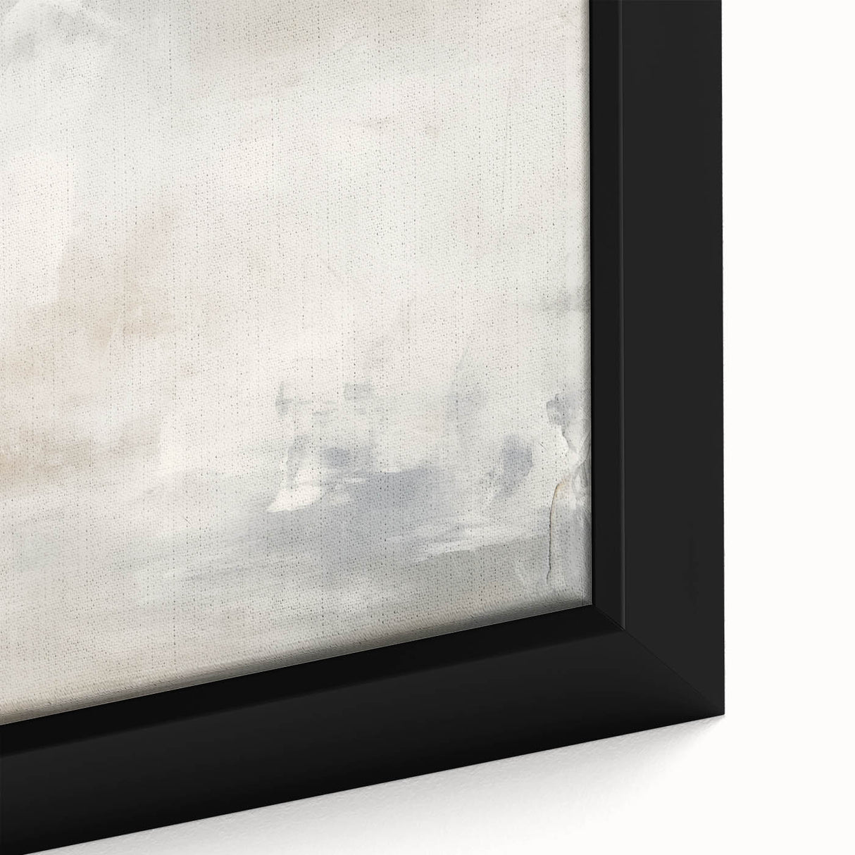 Minimalist Abstract Wall Art – Soft White and Beige Brushstrokes Design