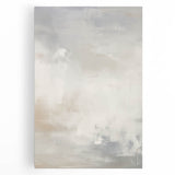 Minimalist Abstract Wall Art – Soft White and Beige Brushstrokes Design