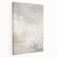 Minimalist Abstract Wall Art – Soft White and Beige Brushstrokes Design