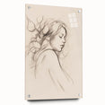 Minimalist Female Portrait – Delicate Line Art of Woman for Modern Decor