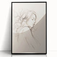 Minimalist Female Portrait – Delicate Line Art of Woman for Modern Decor