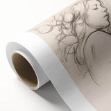 Minimalist Female Portrait – Delicate Line Art of Woman for Modern Decor