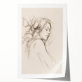 Minimalist Female Portrait – Delicate Line Art of Woman for Modern Decor