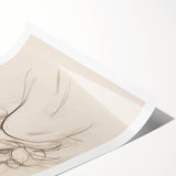 Minimalist Female Portrait – Delicate Line Art of Woman for Modern Decor