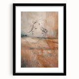 Abstract Minimalist Portrait – Dreamy Landscape with Delicate Line Art